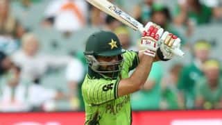 Ahmed Shehzad scores fifty against Ireland in ICC Cricket World Cup 2015, Pool B match 42 at Adelaide